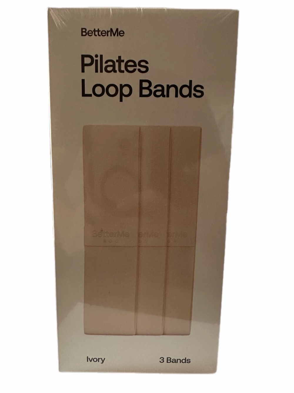 BetterMe Pilates Loop Bands Set Ivory 3 Resistance Levels Light Medium Heavy